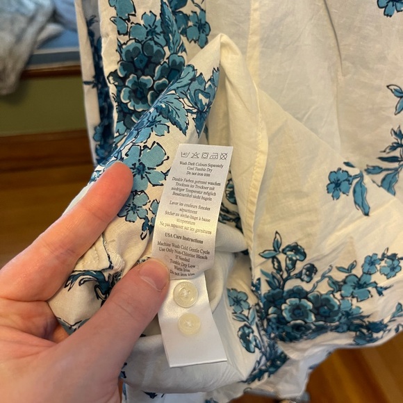 Blue floral Joules button down shirt - Picture 6 of 6